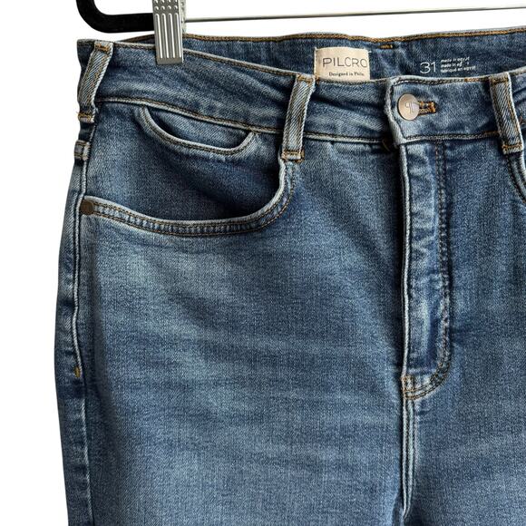 Anthropologie Pilcro Straight Jeans with Raw Hem Size 31 - Picture 2 of 11